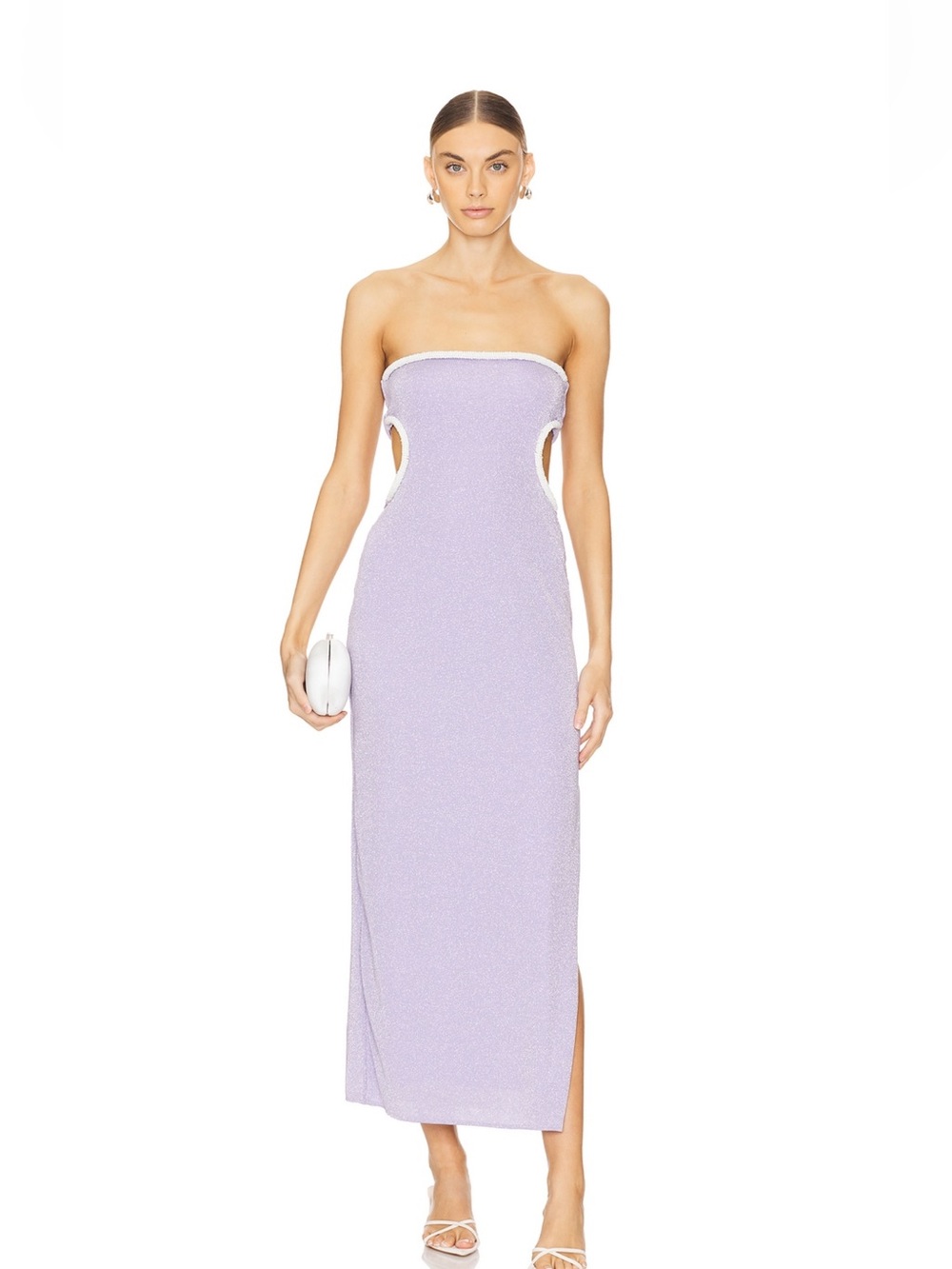 Baobab Collection Strapless Lilac Cutout Maxi Gown